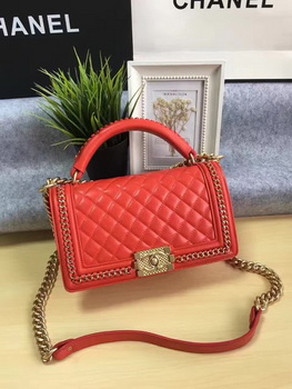 Boy Chanel Flap Bag Original Calfskin Leather A67086B Red