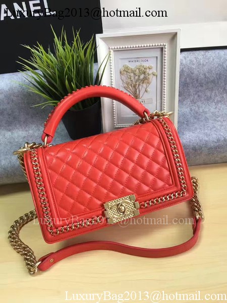 Boy Chanel Flap Bag Original Calfskin Leather A67086B Red