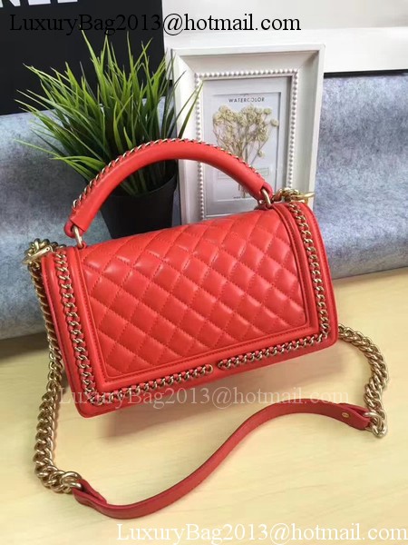 Boy Chanel Flap Bag Original Calfskin Leather A67086B Red