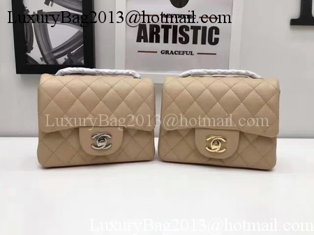 Chanel Classic MINI Flap Bag Original Cannage Pattern A1115 Apricot