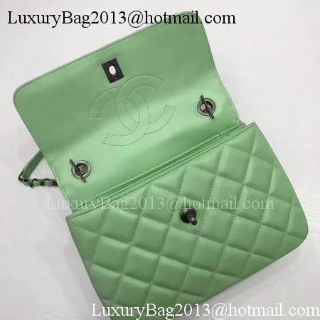 Chanel Classic Top Handle Bag Original Sheepskin Leather A92991 Green