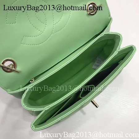 Chanel Classic Top Handle Bag Original Sheepskin Leather A92991 Green