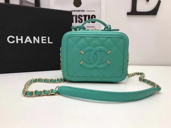 Chanel Cosmetic Bag Original Cannage Pattern A93341 Green