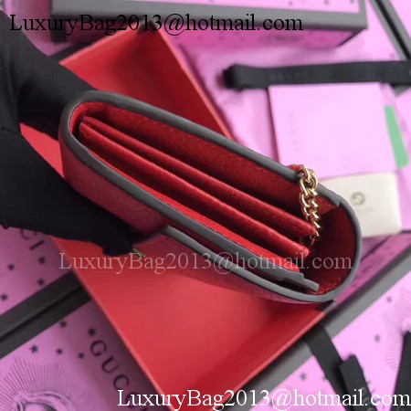 Gucci Padlock Continental Wallet Calfskin Leather 453506 Red