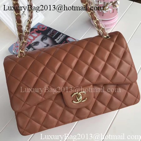 Chanel 2.55 Series Flap Bags Brown Original Sheepskin A1112 Gold