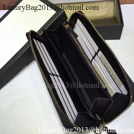 Gucci Bree Leather Zip Around Wallet 323397 Black