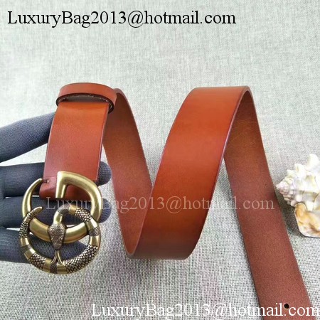 Gucci 34mm Leather Belt GG2369 Orange Gucci 34mm Leather Belt GG2369 Orange