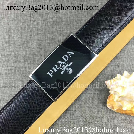 Prada 34mm Leather Belt PD0801 Black