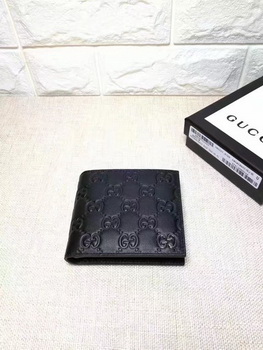 Gucci Guccissima Leather Wallet 473922 Black