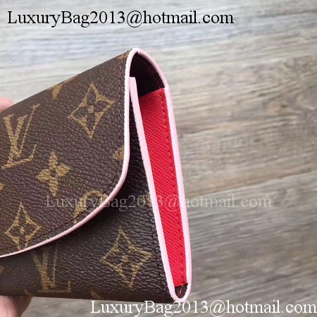 Louis Vuitton Monogram Canvas EMILIE WALLET M64202 Red Louis Vuitton Monogram Canvas EMILIE WALLET M64202 Red