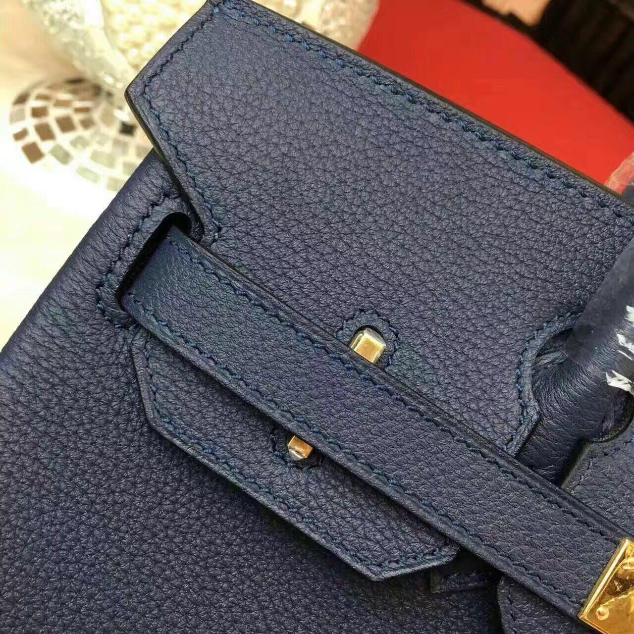 Hermes Birkin Bag Original Leather 17825 Blue