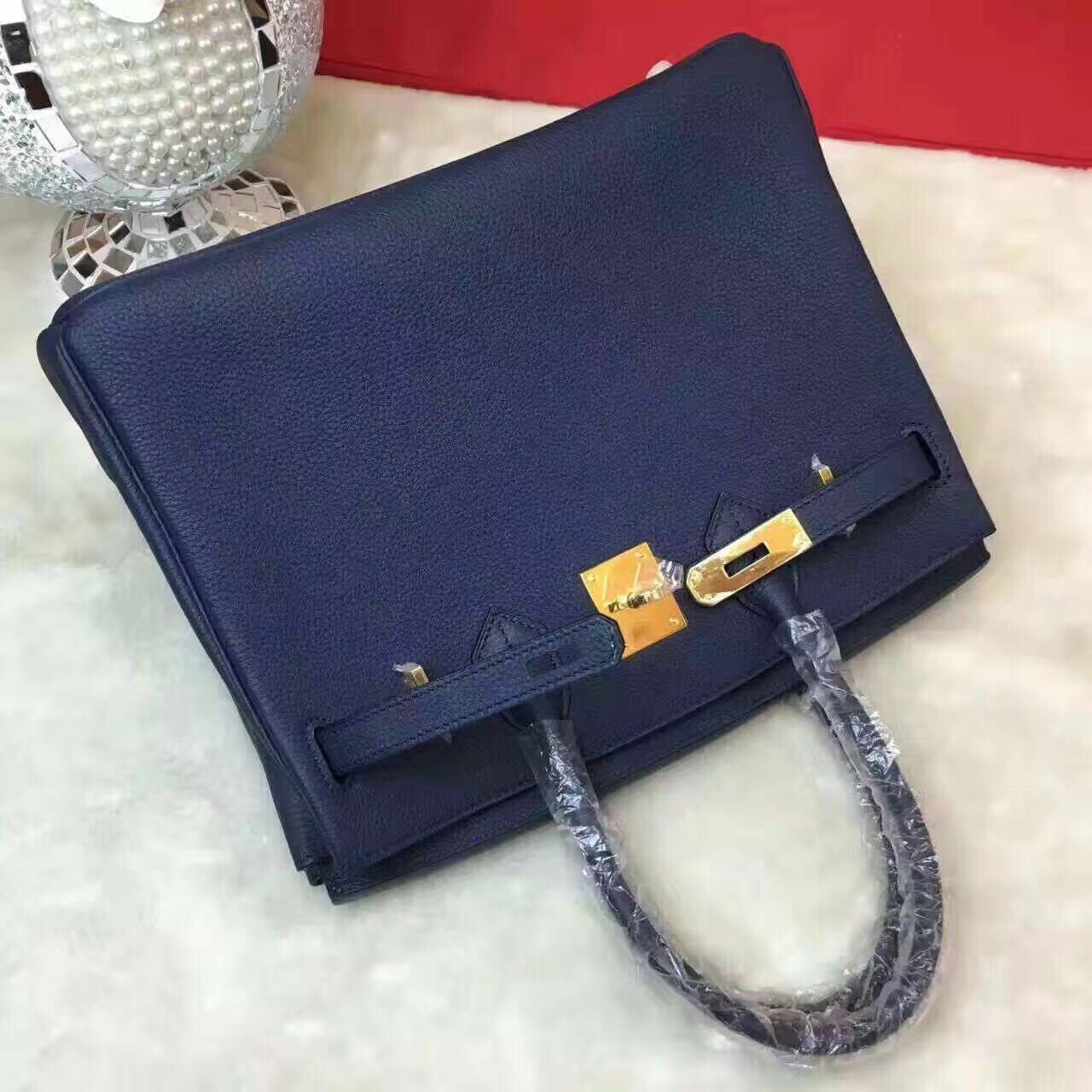 Hermes Birkin Bag Original Leather 17825 Blue