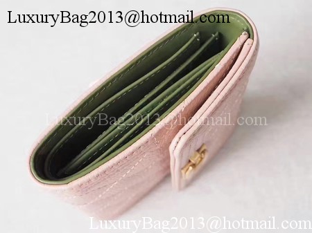 Chanel Matelasse Bi-Fold Wallet Pink Cannage Patterns A48980 Gold Chanel Matelasse Bi-Fold Wallet Pink Cannage Patterns A48980 Gold