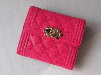 Chanel Matelasse Bi-Fold Wallet Rose Cannage Patterns A48980 Gold