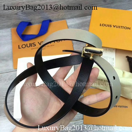 Louis Vuitton 20mm Leather Belt M9309 Grey