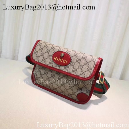 Gucci GG Supreme Belt Bag 493930 Red