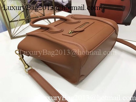 Celine Luggage Nano Tote Bag Original Leather CC3560 Brown