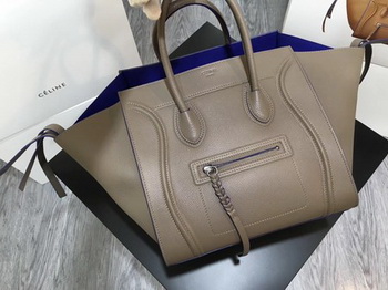 Celine Luggage Phantom Tote Bag Calfskin Leather CT3372 Grey&Blue