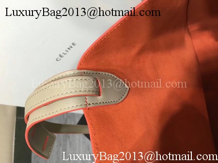 Celine Luggage Phantom Tote Bag Calfskin Leather CT3372 Grey&Orange