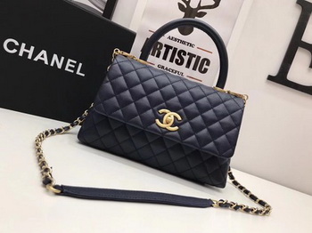 Chanel Classic Top Handle Bag Royal Original Leather A92991 Gold