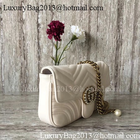 Gucci GG Marmont Matelasse Shoulder Bag 443497 OffWhite