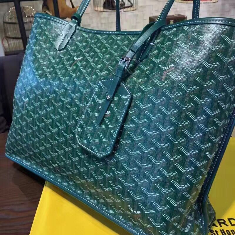 Goyard Y Doodling Calfskin Leather Tote Bag 7901 Green