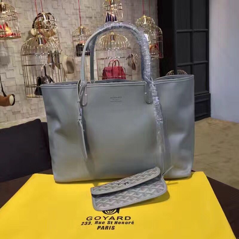 Goyard Y Doodling Calfskin Leather Tote Bag 7901 Grey