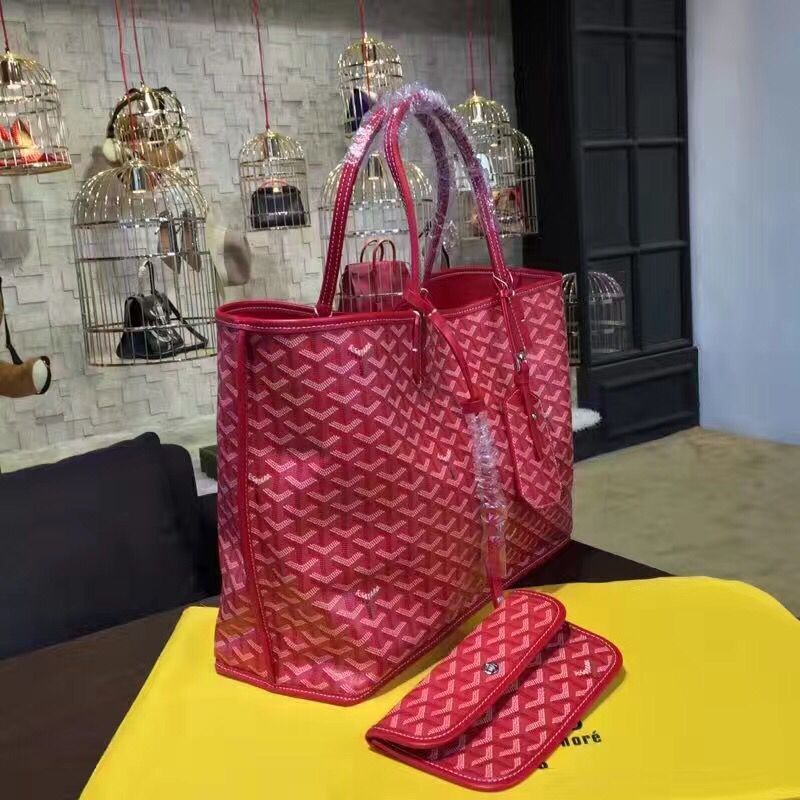 Goyard Y Doodling Calfskin Leather Tote Bag 7901 Pink