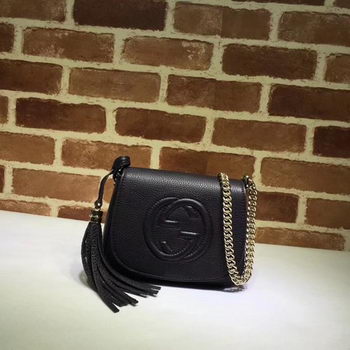 Gucci Soho Chain Shoulder Bag Calfskin Leather 323190 Black