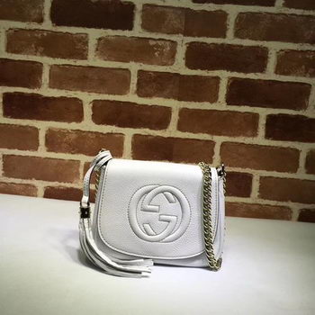 Gucci Soho Chain Shoulder Bag Calfskin Leather 323190 White