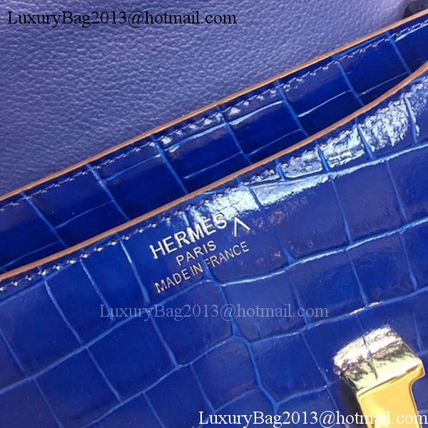 Hermes Constance Bag Croco Leather H9978C Blue