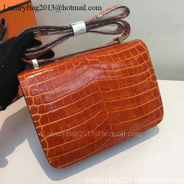 Hermes Constance Bag Croco Leather H9978C Orange