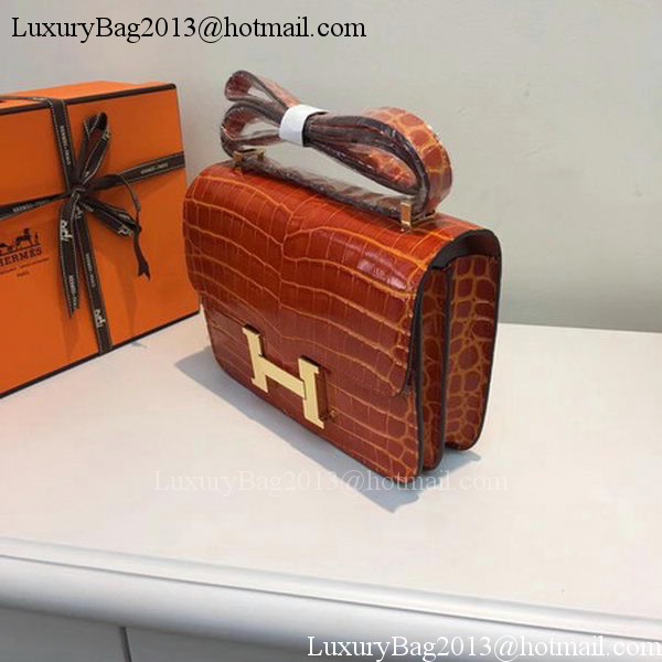 Hermes Constance Bag Croco Leather H9978C Orange