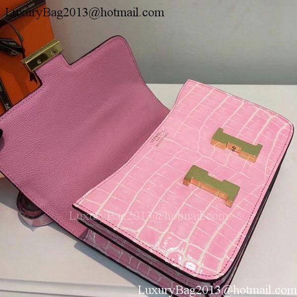 Hermes Constance Bag Croco Leather H9978C Pink