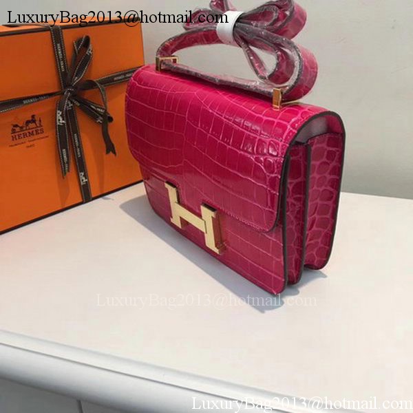 Hermes Constance Bag Croco Leather H9978C Rose