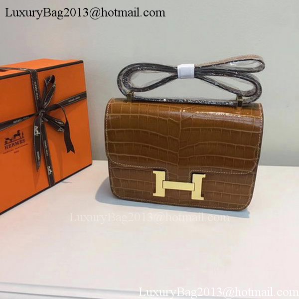 Hermes Constance Bag Croco Leather H9978C Wheat