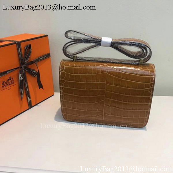 Hermes Constance Bag Croco Leather H9978C Wheat