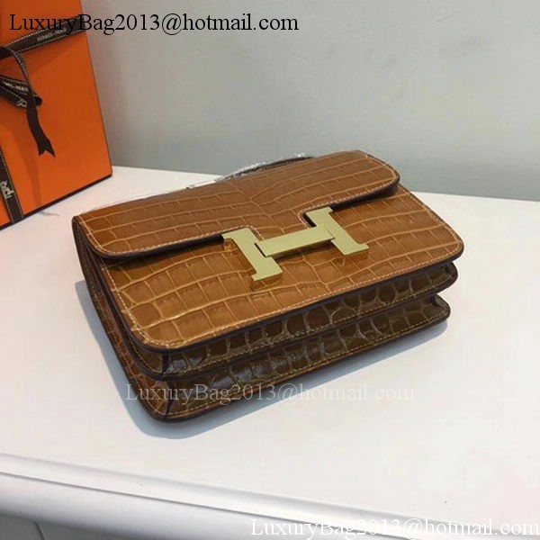 Hermes Constance Bag Croco Leather H9978C Wheat