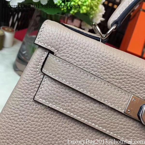 Hermes Kelly 32cm Shoulder Bag Grey TOGO Leather KY32 Silver