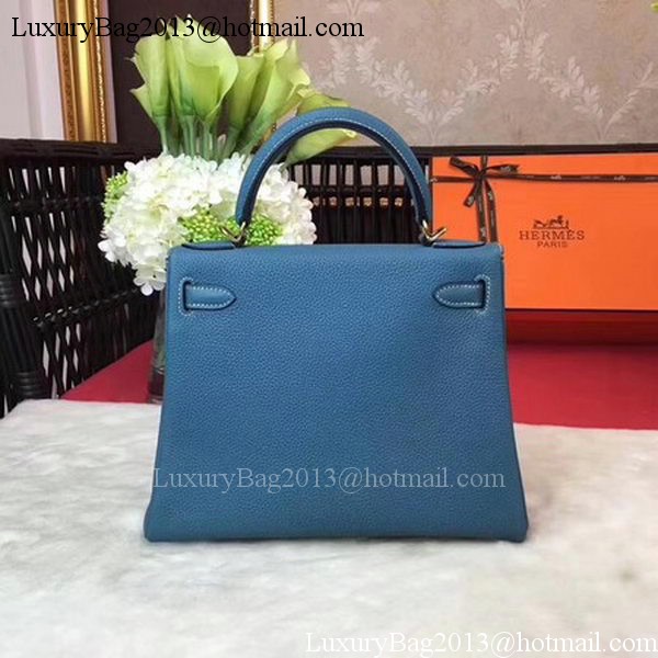 Hermes Kelly 32cm Shoulder Bag TOGO Leather KY32 Blue