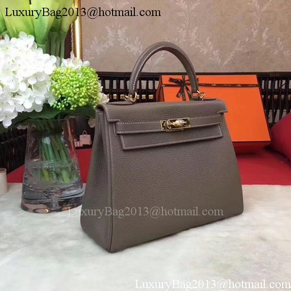 Hermes Kelly 32cm Shoulder Bag TOGO Leather KY32 Grey