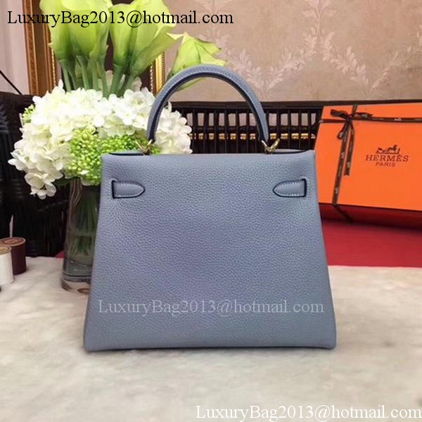 Hermes Kelly 32cm Shoulder Bag TOGO Leather KY32 Light Blue