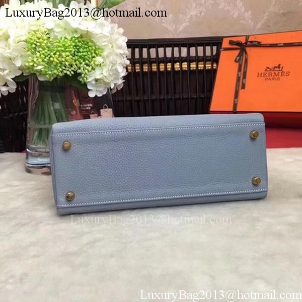 Hermes Kelly 32cm Shoulder Bag TOGO Leather KY32 Light Blue