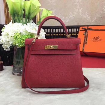 Hermes Kelly 32cm Shoulder Bag TOGO Leather KY32 Red