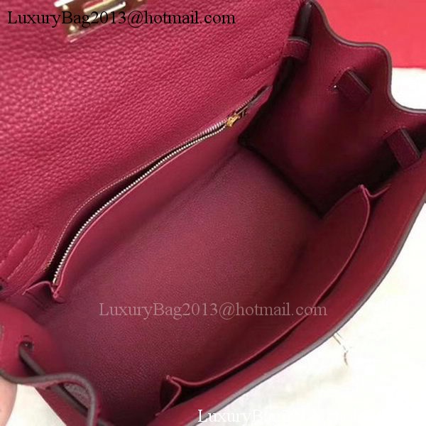 Hermes Kelly 32cm Shoulder Bag TOGO Leather KY32 Wine