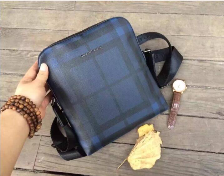 BurBerry Messenger Bag in Haymarket Check BU34125 Blue&Black