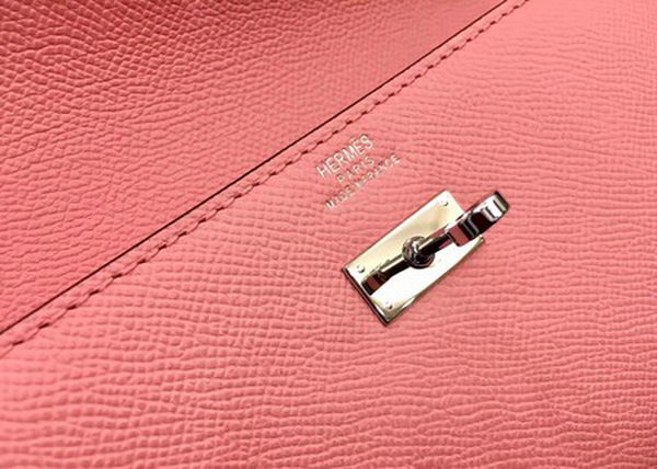 Hermes Kelly Epsom Leather Wallet H4086 Pink