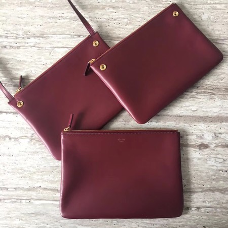 Celine Trio Crossbody Messenger Bag C55421 Wine