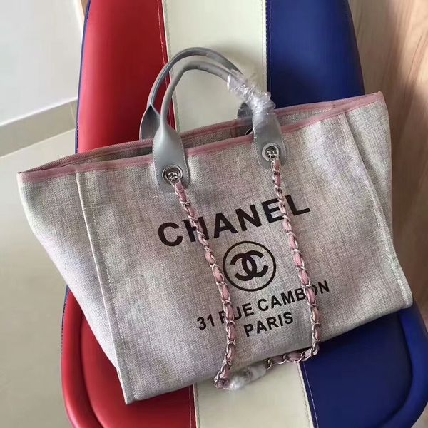 Chanel Deauville Tote Bag Original Canvas Leather A68047-4