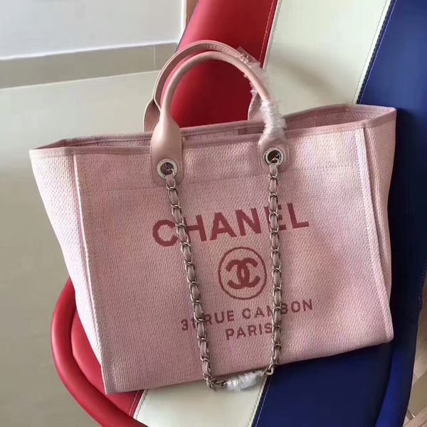 Chanel Deauville Tote Bag Original Canvas Leather A68047-6